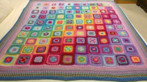 Summer Harmony Blanket CAL - a multicolored granny square Blanket